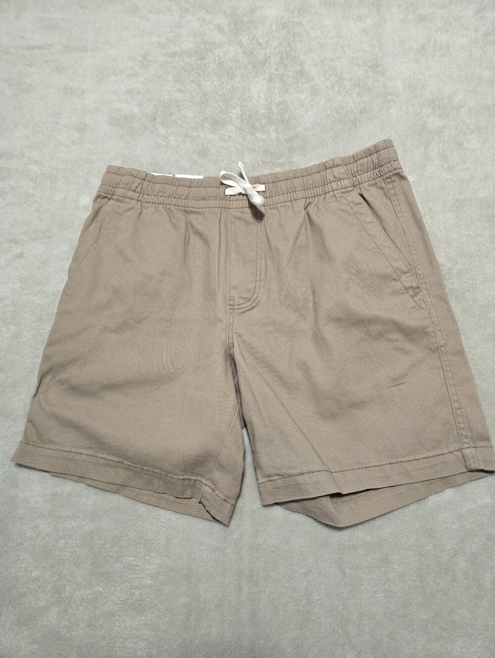 NWT Plugg Stretch Pull On Chino Shorts Mens Size L Elastic Waistband Drawstring